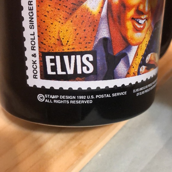 COPY - Elvis 29 Cent US Stamp Coffee Mug Cup Presley Enterprises Stamp Black Tea - Picture 5 of 6